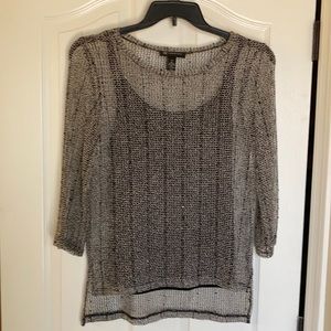 Black and tan top with black tank